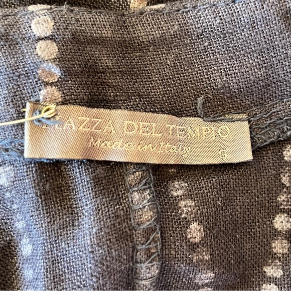 Piazza Del Tempio black linen full length summer dress size small - Picture 3 of 4